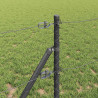 Słupek ogrodzeniowy. Szary 10 x 0,6 m (siatka 50 mm) Stal i PVC
