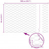 Słupek ogrodzeniowy. Szary 10 x 0,6 m (siatka 50 mm) Stal i PVC