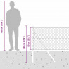 Słupek ogrodzeniowy. Szary 10 x 0,8 m (siatka 36 mm) Stal i PVC