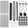 Słupek ogrodzeniowy. Szary 10 x 1 m (siatka 13 mm) Stal i PVC