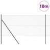 Słupek ogrodzeniowy. Szary 10 x 1,2 m (siatka 13 mm) Stal i PVC