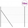 Słupek ogrodzeniowy. Szary 10 x 1,5 m (siatka 36 mm) Stal i PVC