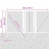 Słupek ogrodzeniowy. Szary 10 x 1,6 m (siatka 13 mm) Stal i PVC
