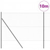 Słupek ogrodzeniowy. Szary 10 x 1,6 m (siatka 25 mm) Stal i PVC