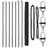 Słupek ogrodzeniowy. Szary 10 x 1,6 m (siatka 50 mm) Stal i PVC