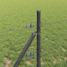 Słupek ogrodzeniowy. Szary 25 x 0,4 m (siatka 25 mm) Stal i PVC