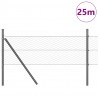 Słupek ogrodzeniowy. Szary 25 x 0,4 m (siatka 36 mm) Stal i PVC