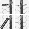 Słupek ogrodzeniowy. Szary 25 x 0,5 m (siatka 50 mm) Stal