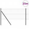Słupek ogrodzeniowy. Szary 25 x 0,6 m (siatka 36 mm) Stal i PVC