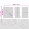 Słupek ogrodzeniowy. Szary 25 x 1 m (siatka 13 mm) Stal