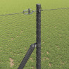 Słupek ogrodzeniowy. Szary 25 x 1,4 m (siatka 13 mm) Stal i PVC