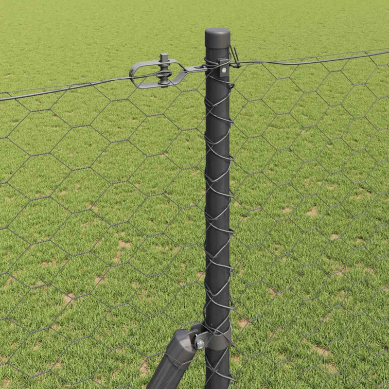 Słupek ogrodzeniowy. Szary 25 x 1,5 m (siatka 50 mm) Stal