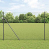 Słupek ogrodzeniowy. Szary 25 x 1,6 m (siatka 13 mm) Stal i PVC