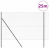 Słupek ogrodzeniowy. Szary 25 x 1,6 m (siatka 13 mm) Stal i PVC