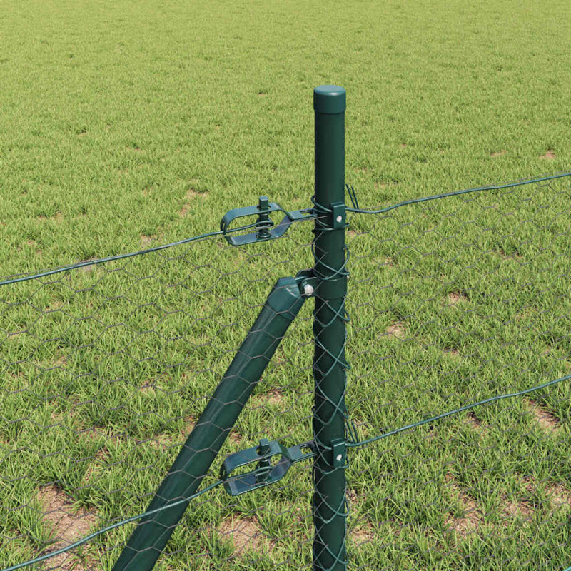 Słupek ogrodzeniowy. Szary 50 x 0,4 m (siatka 25 mm) Stal i PVC