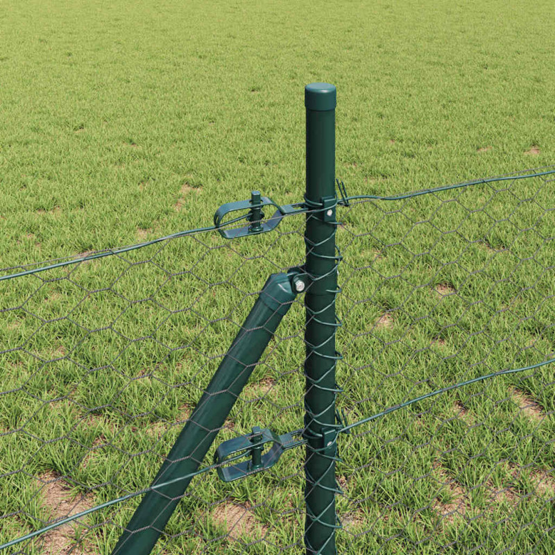 Słupek ogrodzeniowy. Szary 50 x 0,5 m (siatka 36 mm) Stal i PVC