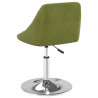 Obrotowe krzesła stołowe, 2 szt., jasnozielone, aksamitne