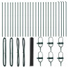 Słupek ogrodzeniowy. Szary 50 x 1 m (siatka 36 mm) Stal i PVC