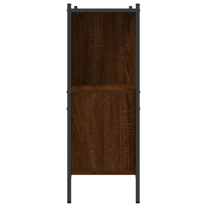 Regał na książki, brązowy dąb, 102x28x77,5 cm