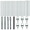 Słupek ogrodzeniowy. Szary 50 x 1,5 m (siatka 36 mm) Stal i PVC
