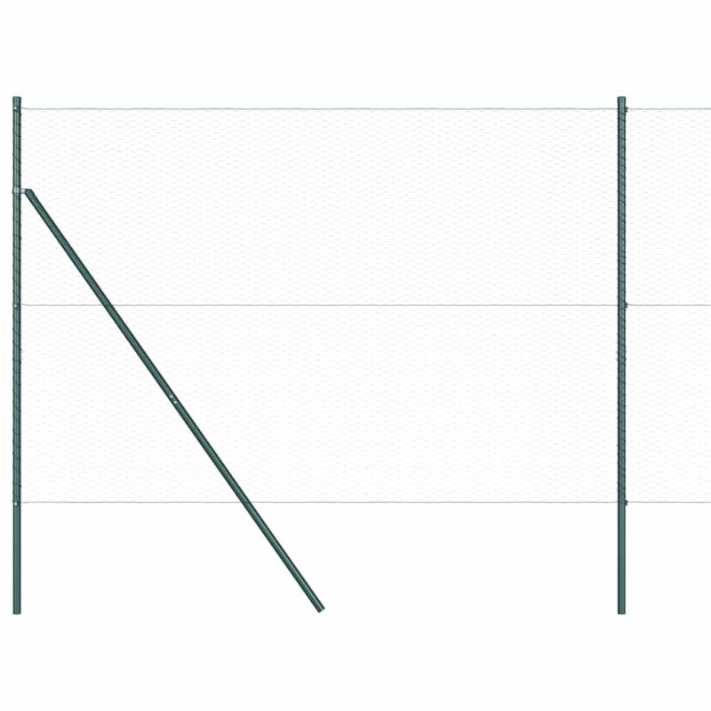 Słupek ogrodzeniowy. Szary 50 x 1,6 m (siatka 25 mm) Stal i PVC