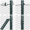 Słupek ogrodzeniowy. Szary 50 x 1,6 m (siatka 25 mm) Stal i PVC