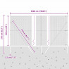 Słupek ogrodzeniowy. Szary 50 x 1,6 m (siatka 25 mm) Stal i PVC
