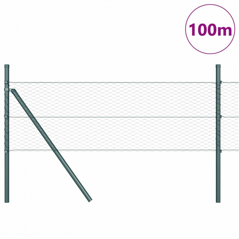 Słupek ogrodzeniowy. Szary 100 x 0,4 m (siatka 25 mm)