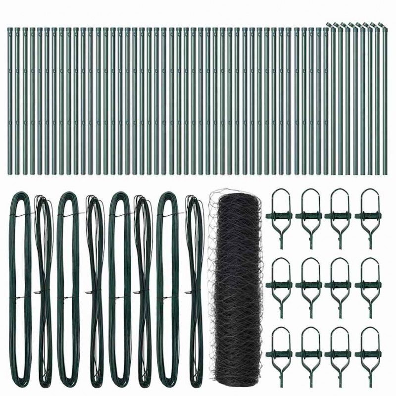 Słupek ogrodzeniowy. Szary 100 x 0,6 m (mesh 50 mm) Stal i PVC