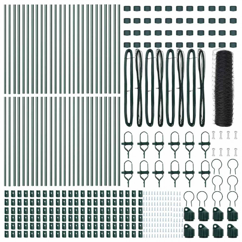Słupek ogrodzeniowy. Szary 100 x 0,6 m (mesh 50 mm) Stal i PVC