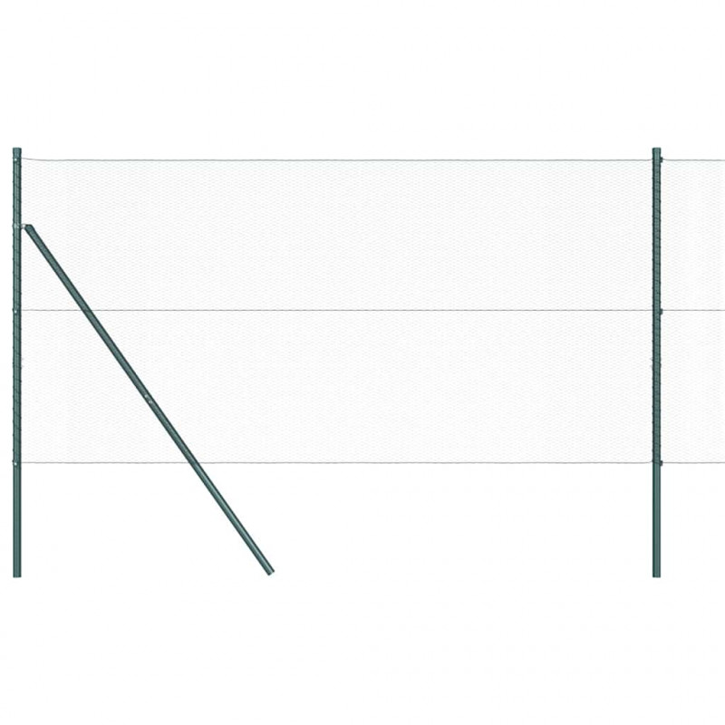 Słupek ogrodzeniowy. Szary 100 x 1 m (siatka 13 mm) Stal i PVC
