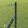 Słupek ogrodzeniowy. Szary 100 x 1 m (siatka 25 mm) Stal i PVC