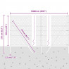 Słupek ogrodzeniowy. Szary 100 x 1,6 m (siatka 50 mm)