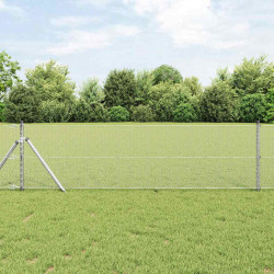 Słupek ogrodzeniowy. Srebrny 10 x 0,6 m (siatka 13 mm) Stal
