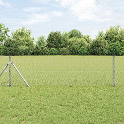 Słupek ogrodzeniowy. Srebrny 10 x 0,6 m (siatka 25 mm) Stal