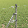 Słupek ogrodzeniowy. Srebrny 10 x 0,6 m (siatka 25 mm) Stal