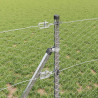 Słupek ogrodzeniowy. Srebrny 10 x 0,6 m (siatka 36 mm) Stal