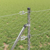 Słupek ogrodzeniowy. Srebrny 10 x 0,6 m (siatka 50 mm) Stal