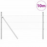 Słupek ogrodzeniowy. Srebrny 10 x 0,8 m (siatka 13 mm) Stal