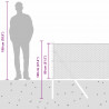 Słupek ogrodzeniowy. Srebrny 10 x 0,8 m (siatka 13 mm) Stal