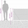Słupek ogrodzeniowy. Srebrny 10 x 1 m (siatka 13 mm) Stal
