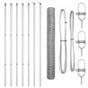 Słupek ogrodzeniowy. Srebrny 10 x 1 m (siatka 36 mm) Stal
