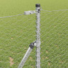 Słupek ogrodzeniowy. Srebrny 10 x 1 m (siatka 36 mm) Stal