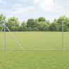 Słupek ogrodzeniowy. Srebrny 10 x 1 m (siatka 50 mm) Stal