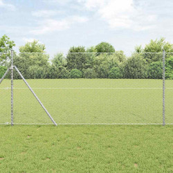 Słupek ogrodzeniowy. Srebrny 10 x 1,2 m (siatka 25 mm) Stal