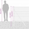 Słupek ogrodzeniowy. Srebrny 10 x 1,2 m (siatka 50 mm) Stal