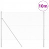 Słupek ogrodzeniowy. Srebrny 10 x 1,5 m (siatka 13 mm) Stal