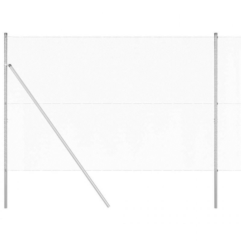Słupek ogrodzeniowy. Srebrny 10 x 1,5 m (siatka 13 mm) Stal