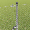 Słupek ogrodzeniowy. Srebrny 10 x 1,5 m (siatka 36 mm) Stal