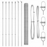Słupek ogrodzeniowy. Srebrny 10 x 1,6 m (siatka 13 mm) Stal